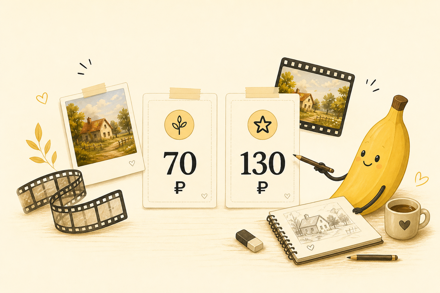 Сравнение цен: 70 ₽ и 130 ₽ за видео на FreeBanana